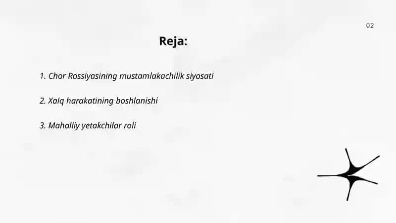Chor Rassiyasining mustamlakichilik zulmiga qarshi xalq harakati 2
