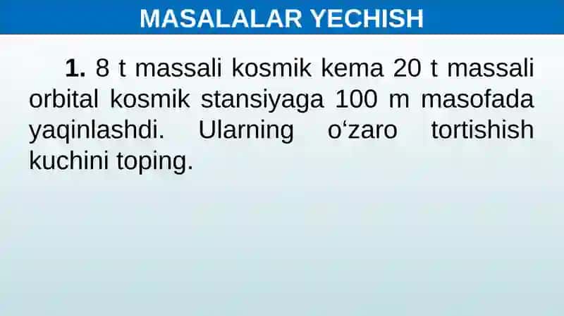 MASALALAR YECHISH 2