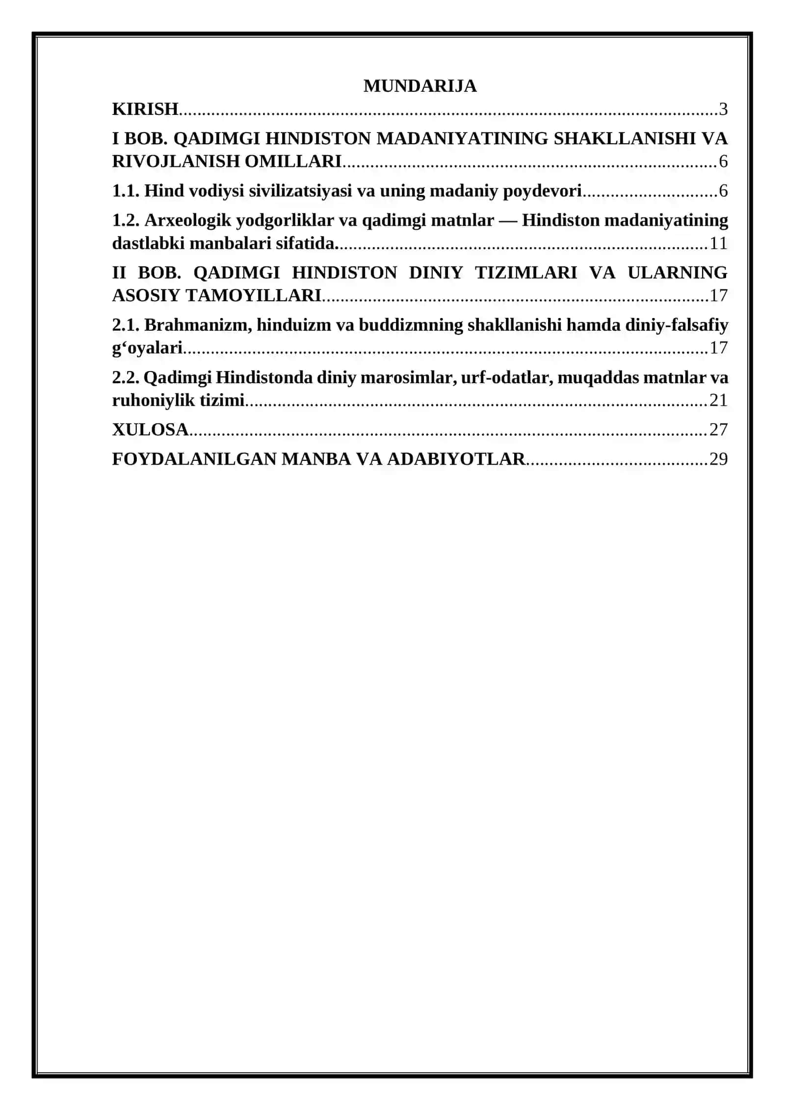 Qadimgi Hindiston madaniyati va diniy qarashlari 2