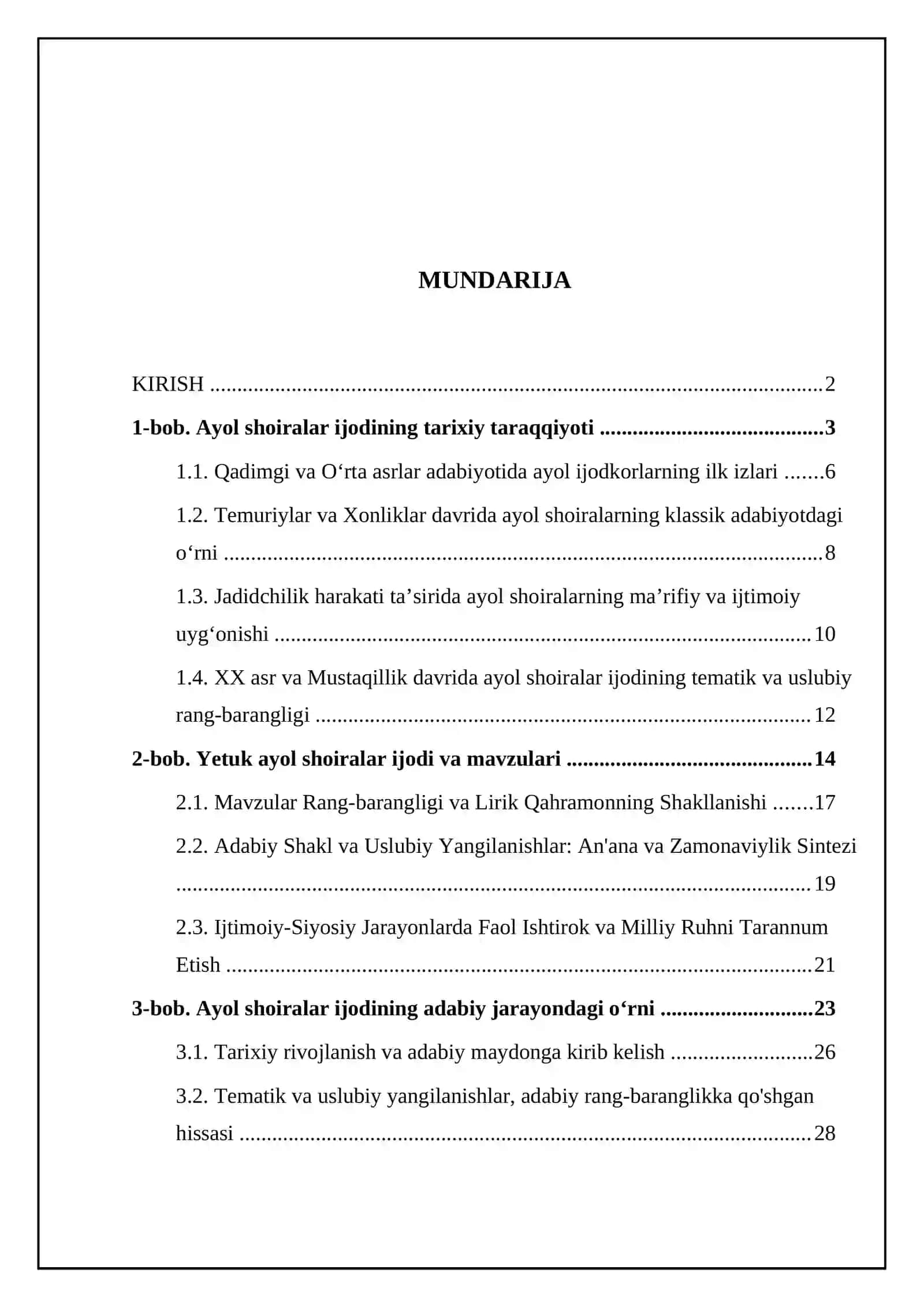 Oʻzbek adabiyotida ayol shoiralar ijodining oʻrni 2