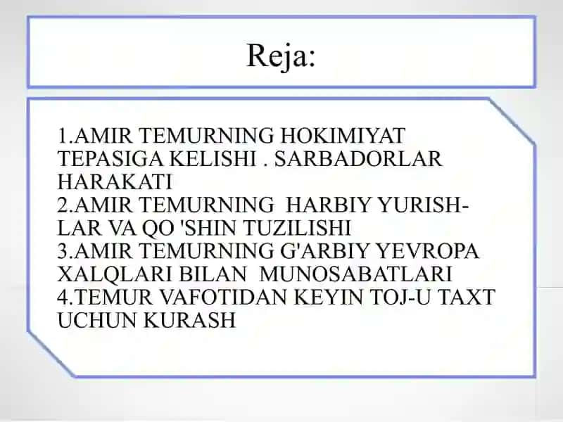 AMIR TEMUR SALTANATI.Amir Temur saltanati 2