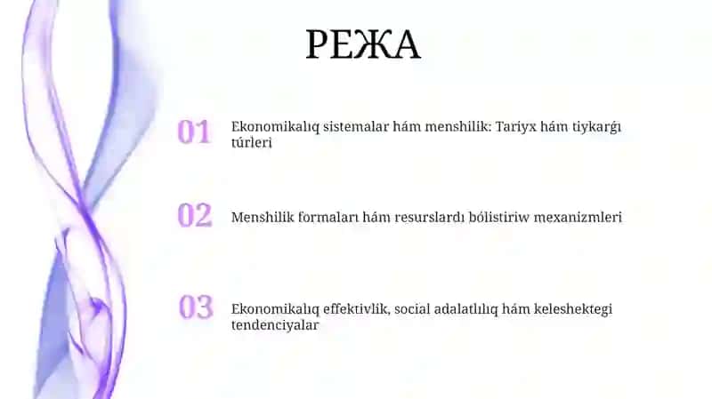 EKANOMIKALIQ SITEMALAR HAM MENSHIKLIK 2