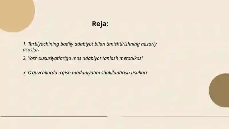 Tarbiyachining faoliyatida badiiy adabiyot bilan tanishtirish metodikasi 2