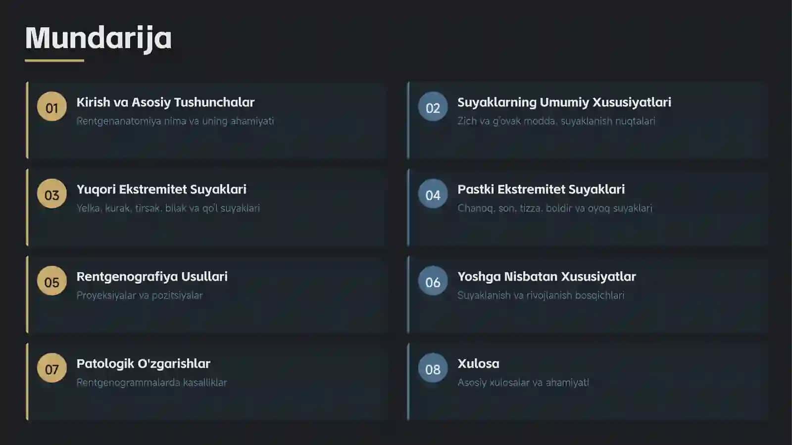 Skelet suyaklarining rentgenanatomiyasi 2