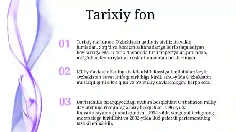 O'Zbekiston Respublikasi Milliy Davlatchiligining Shakllanishi 2