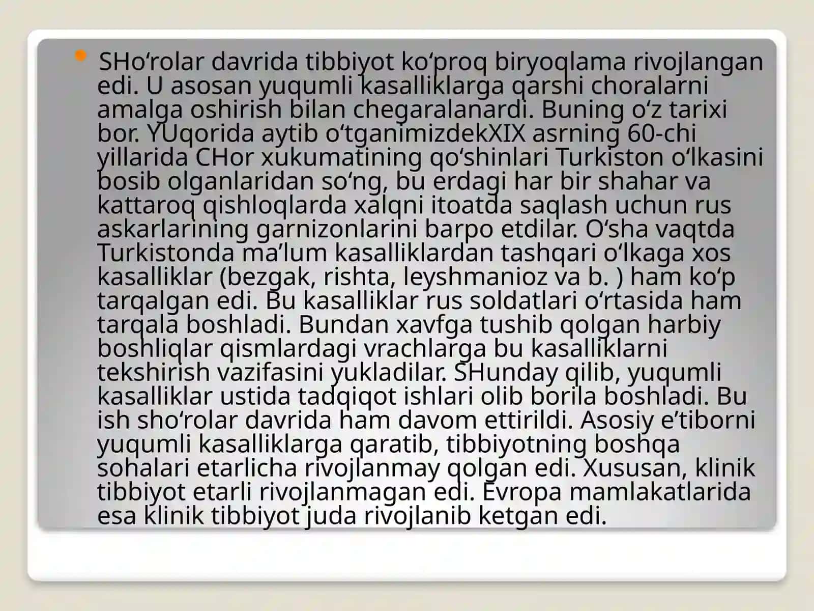 MUSTAQILLIK YILLARIDA SOG`LIQNI SAQLASH SOHASINING RIVOJLANISHI 2