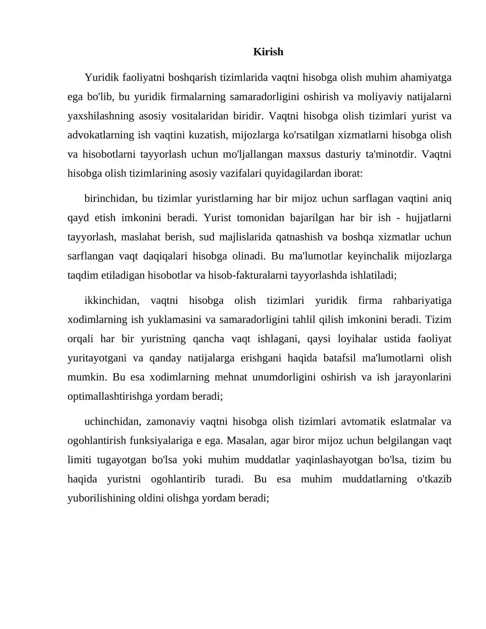 Yuridik amaliyotni boshqarish dasturlari (Practice Menegement Software) 2