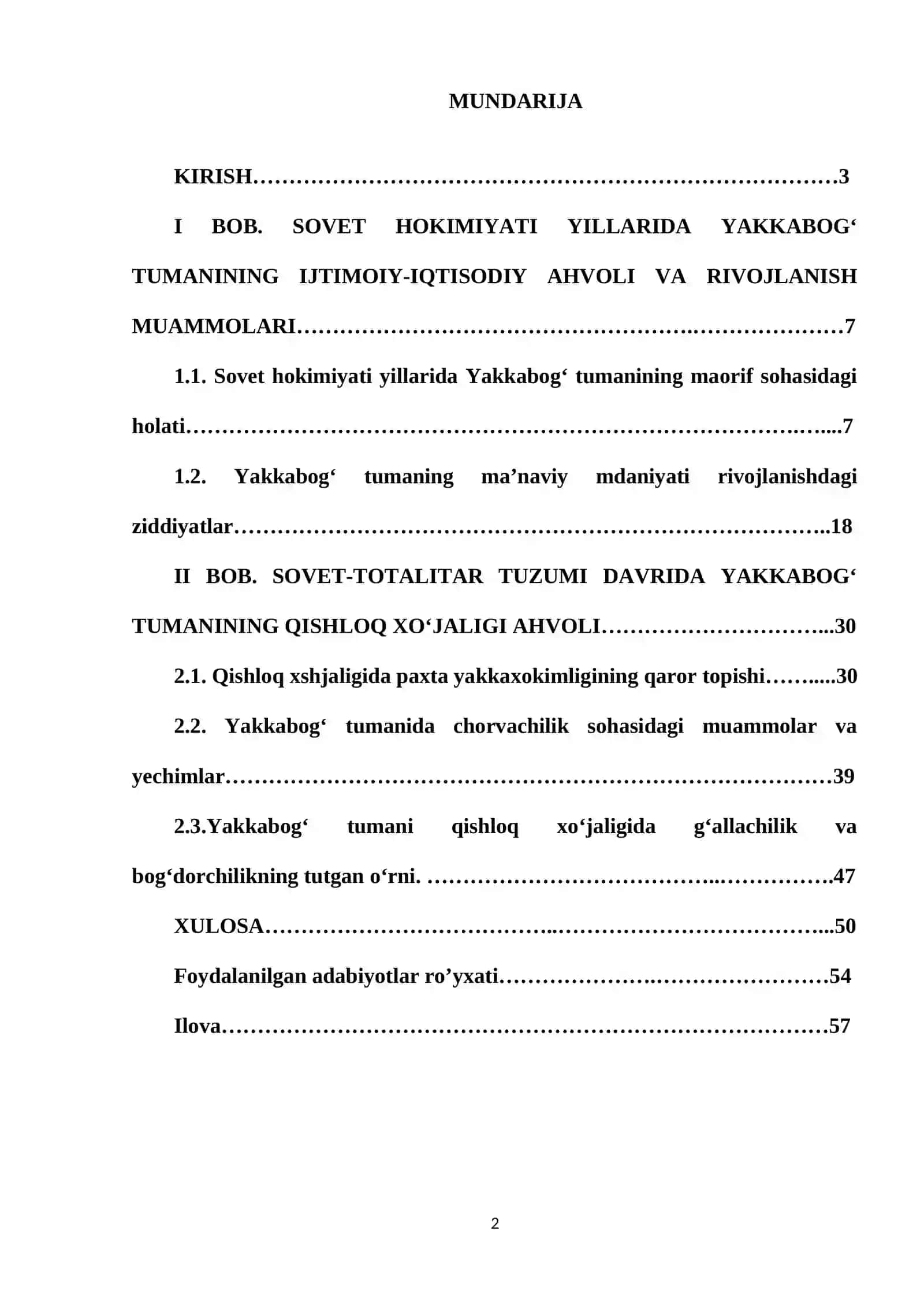 Qashqadaryo vohasida Yakkabog‘ tumanining tarixi (XIX asr oxiri XX asr boshlarida) 2