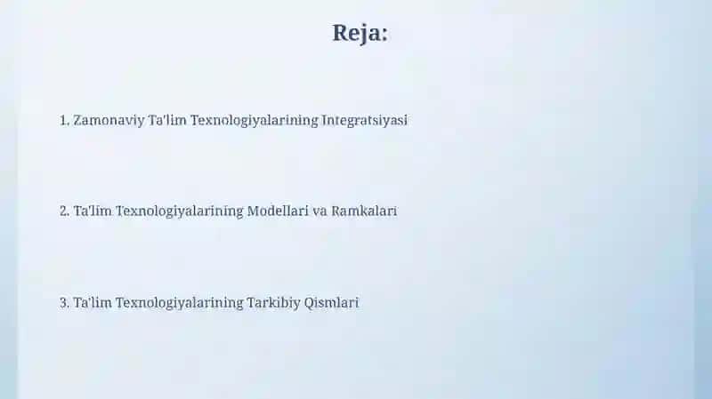 Ta'lim Texnologiyalarining Modellari 2