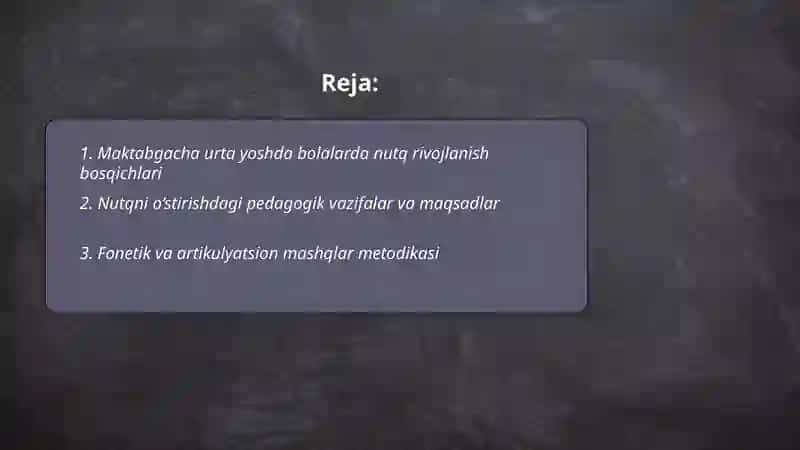 Maktabgacha urta yoshdagi bolalar nutqini ustirishning metodlari va vazifalari 2