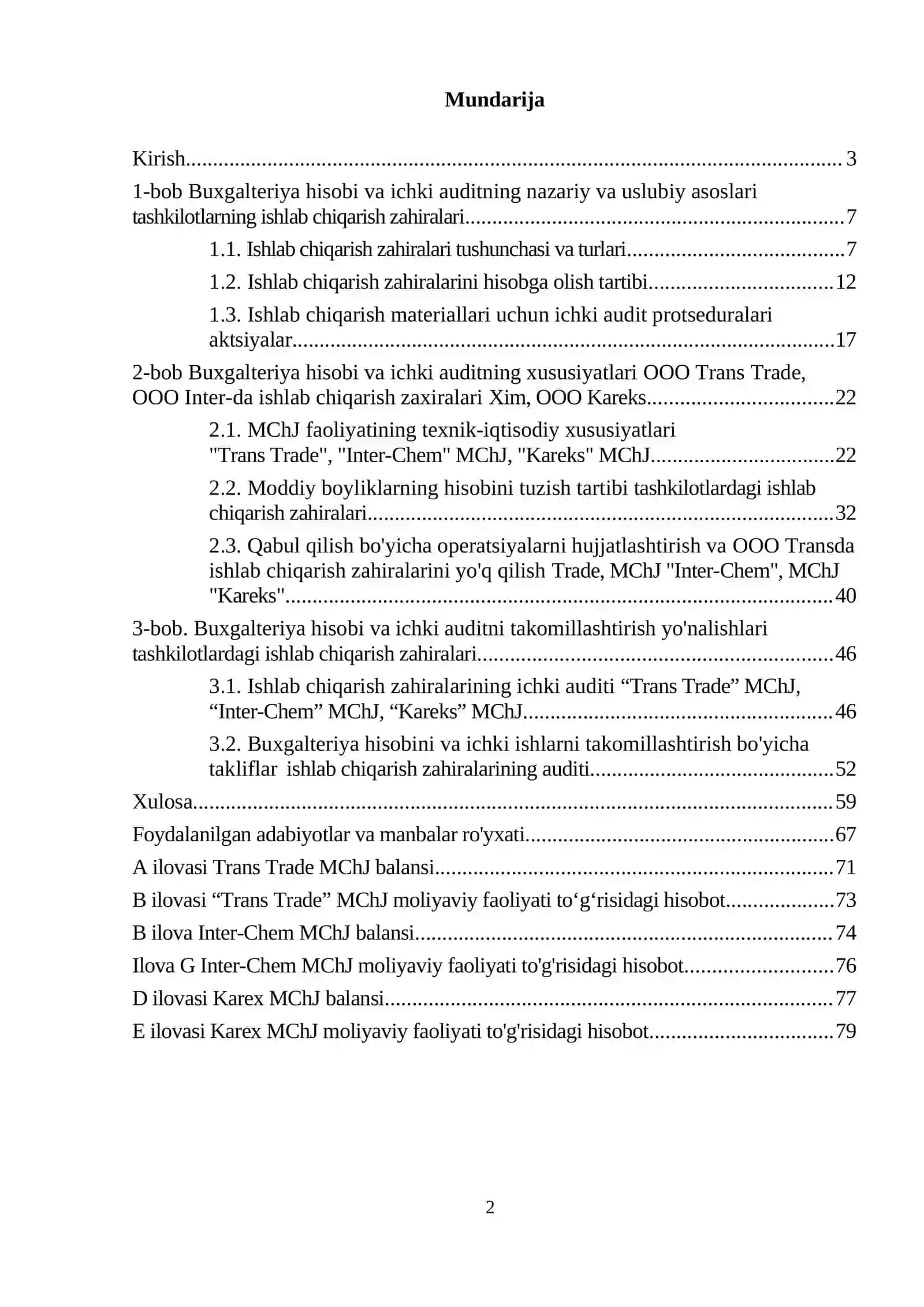Materialning buxgalteriya hisobi va ichki auditini takomillashtirish ishlab chiqarish zaxiralari 2