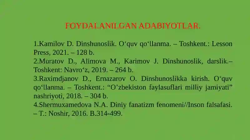 O‘zbekistonda faoliyat yurituvchi diniy tashkilotlar 2