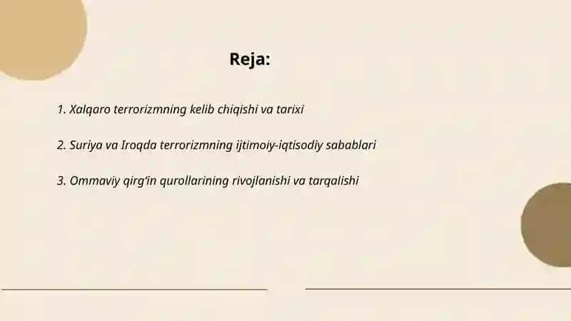 Halqaro terrarizm va ommaviy qirg‘in qurollari kecha, bugun va erta (suriya va iroq misolida) 2