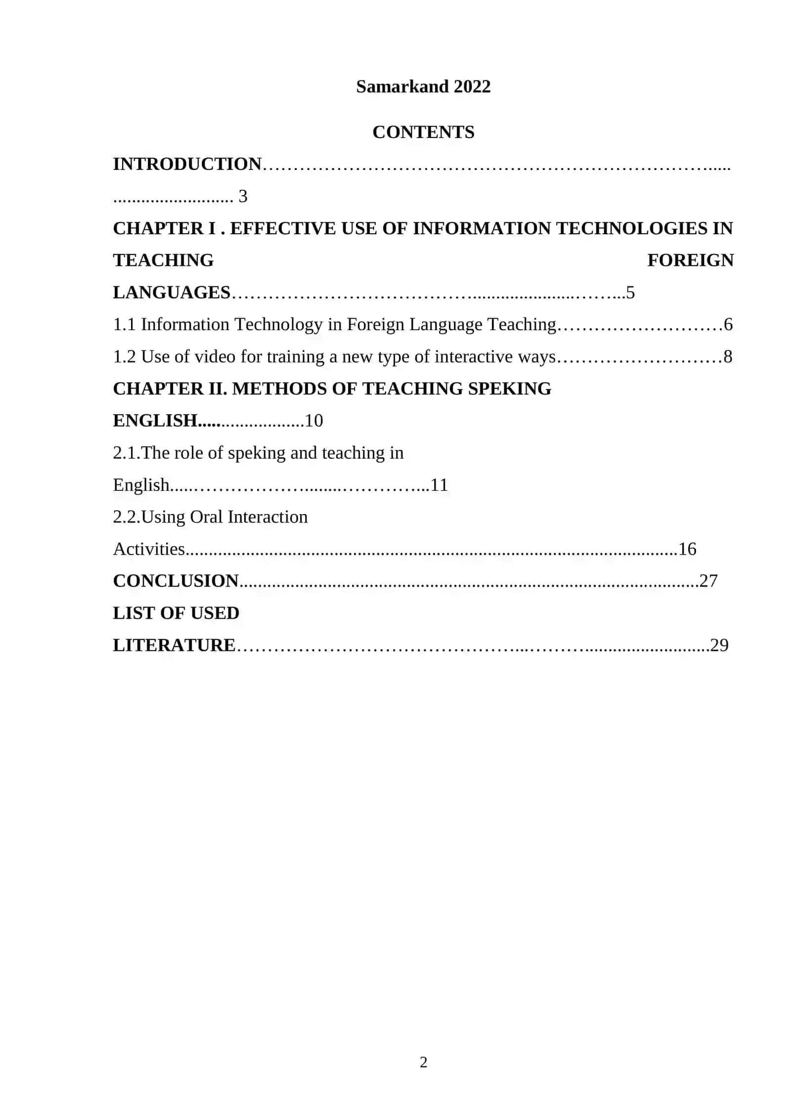 Methods of Teaching Speking English 2