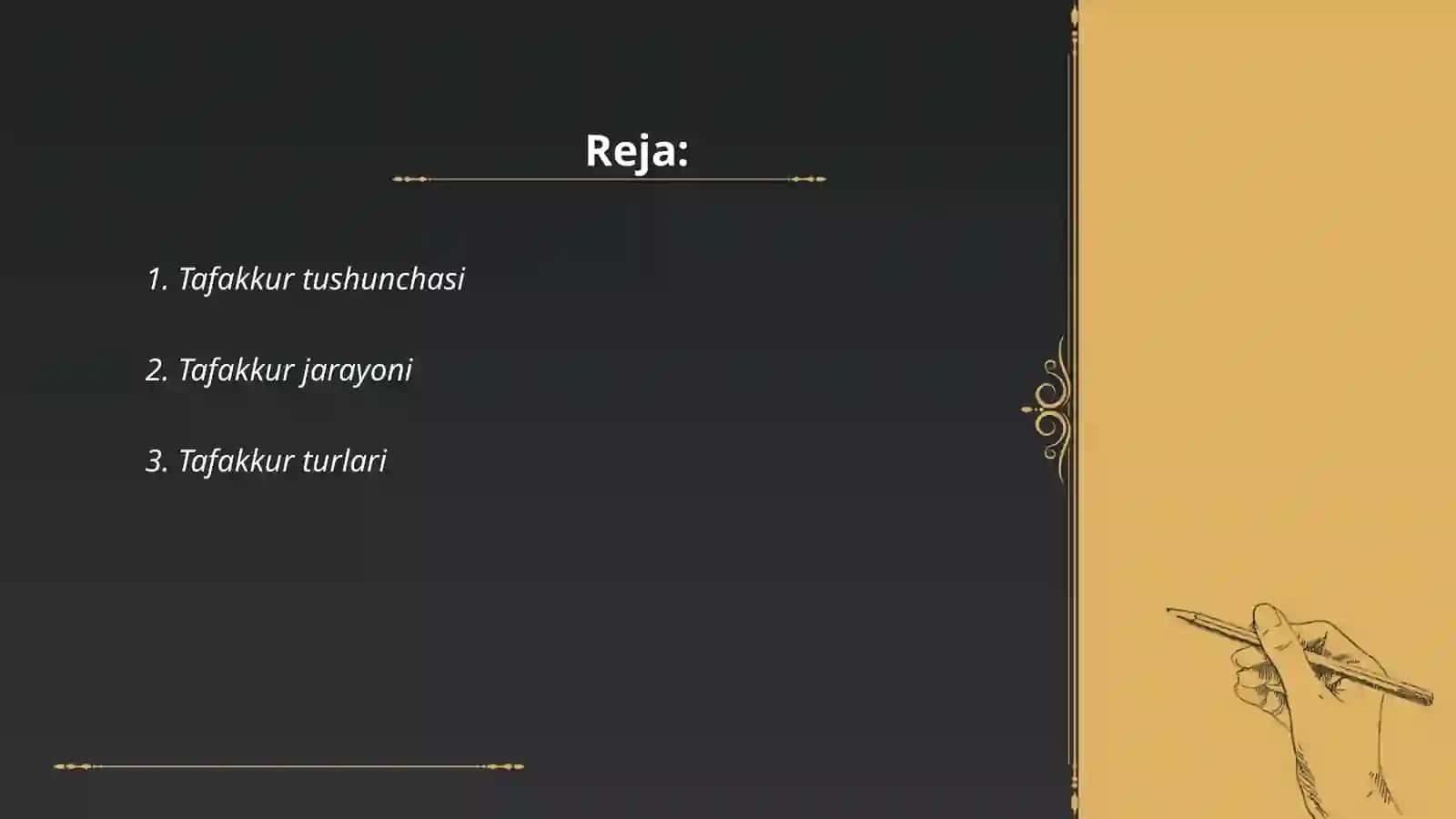 Tafakkur operatsiyalari, tafakkur shakllari, turlari 2