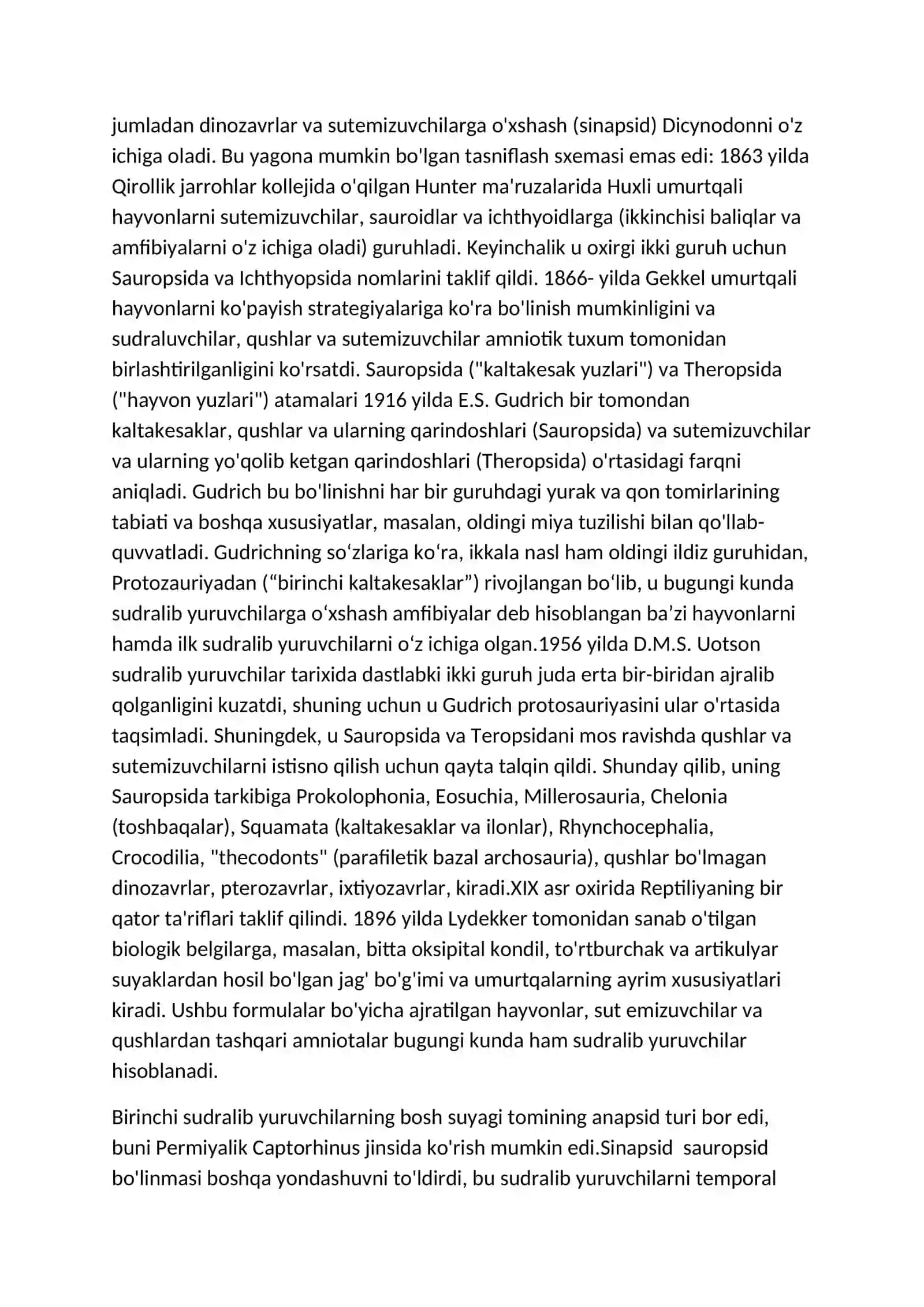 Sudralib yuruvchilar klassifikatsiyasi va tadqiqot tarixi 2