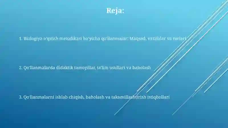 Biologiya o'qitish metodikasi bo'yicha qo'llanmalar 2