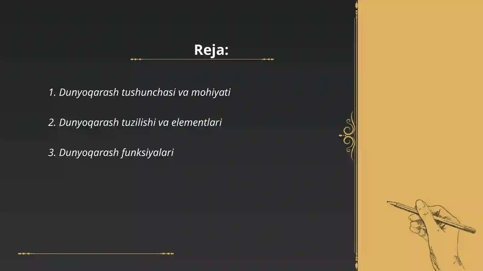 Dunyoqarash va uning tarixiy turlari 2