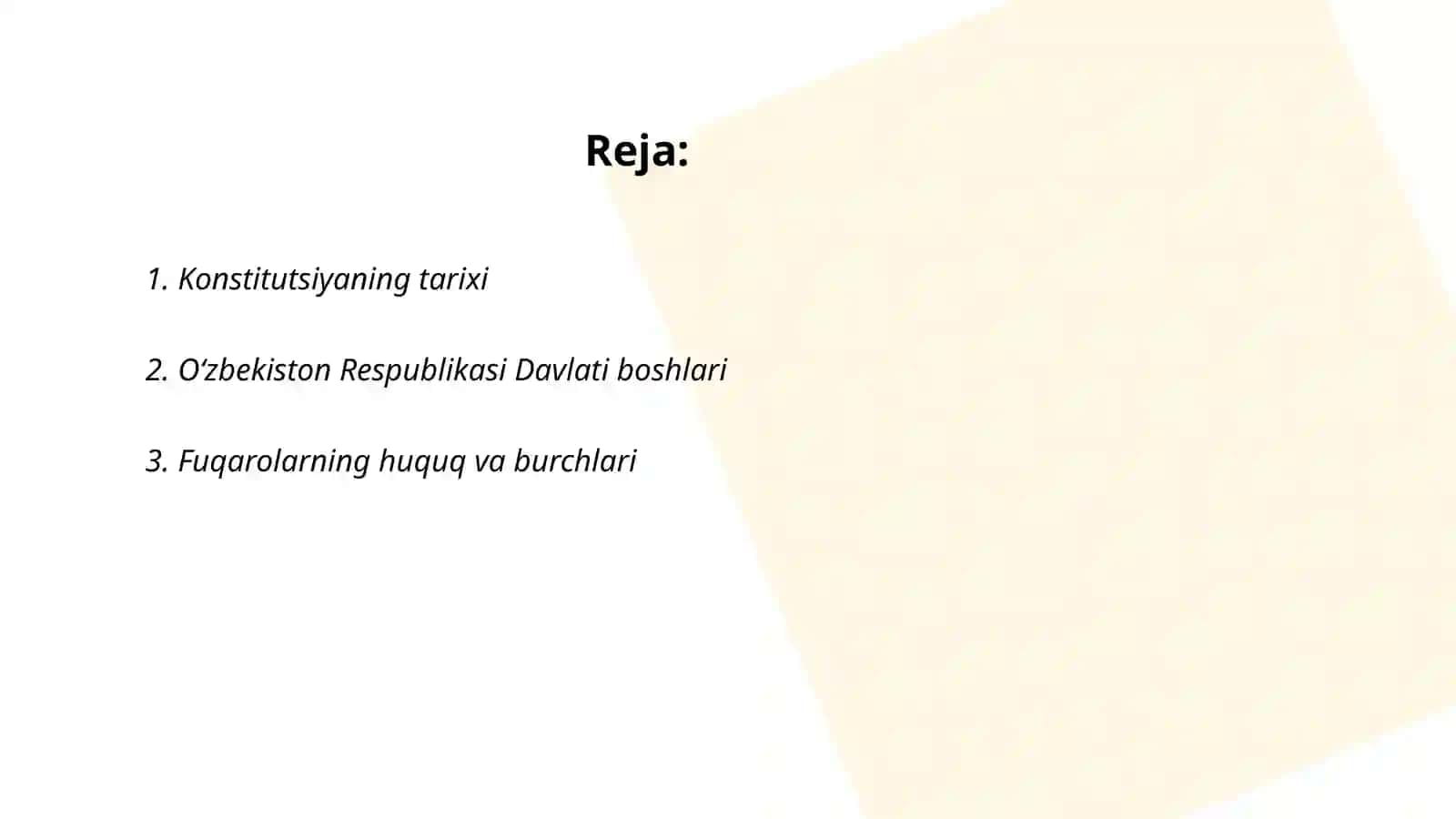 Oʻzbekiston Respublikasi Konstitutsiyasi 2