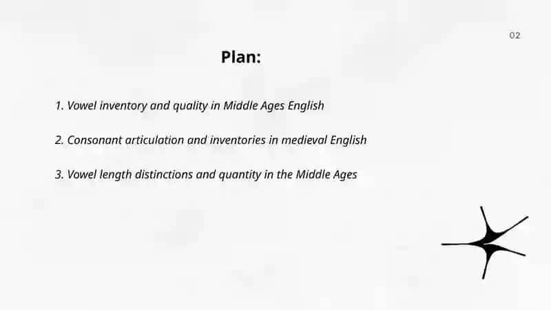 The phonetic structure of the Middle ages 2