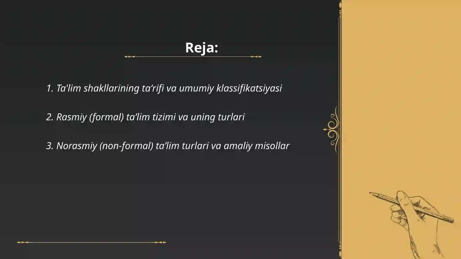 Ta'lim shakllari va turlari 2