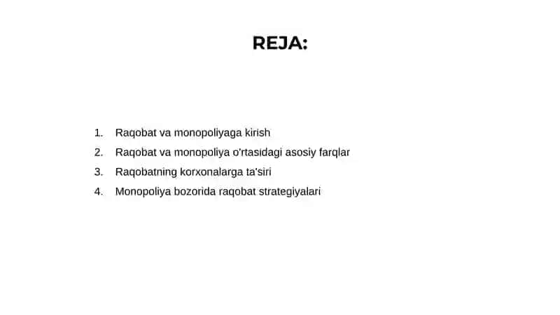 Raqobat va monopoliya 2