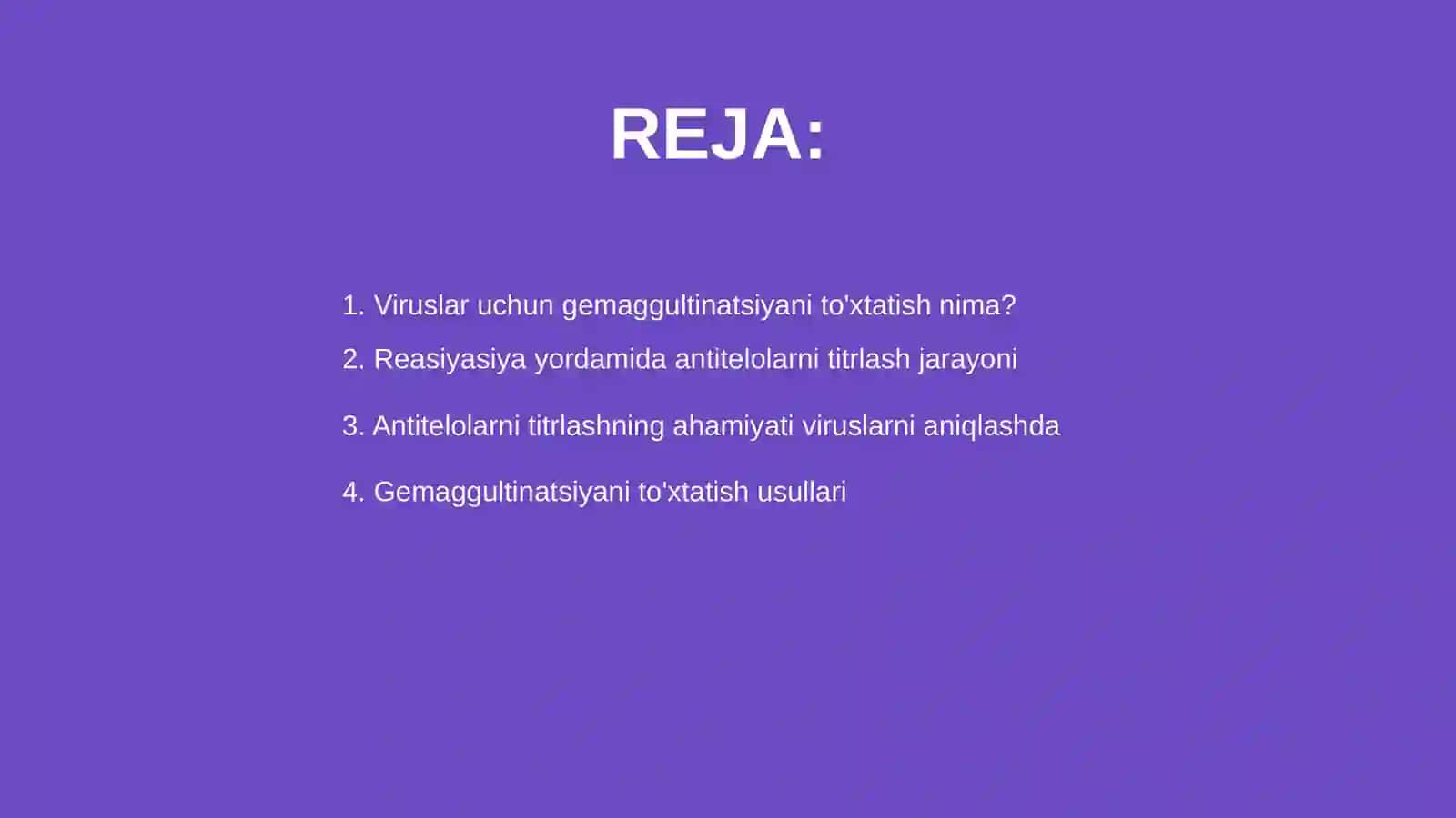 Gemaggultinatsiya to'xtatish 2