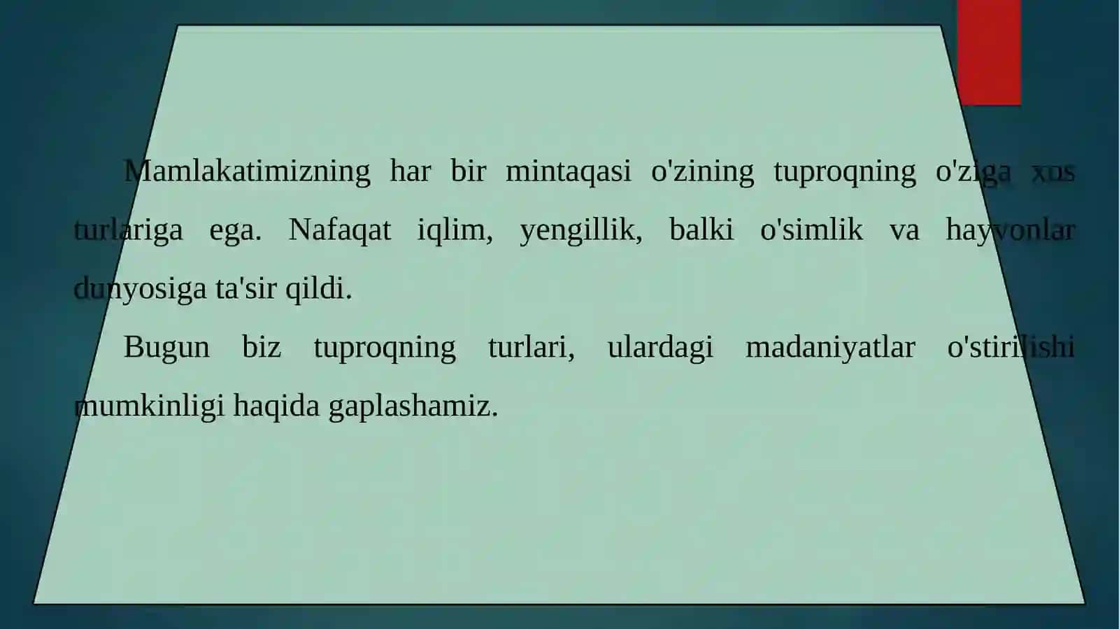 Tuproq muhiti organizmlar turlarini ekalogik guruhlarini aniqlash 2