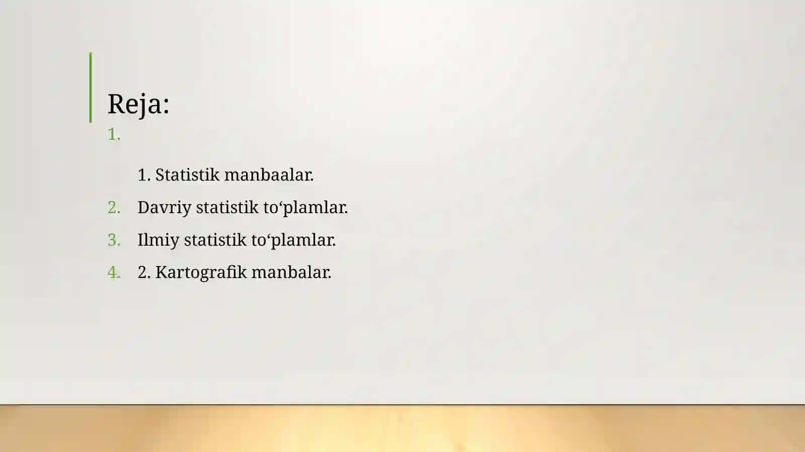 Statistik va kartografik manbalar 2