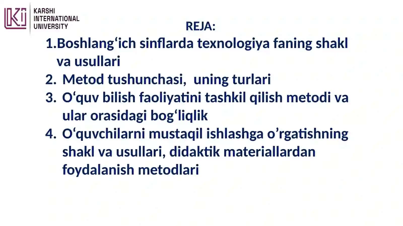 Texnologiya ta’limining shakl va metodlari 2