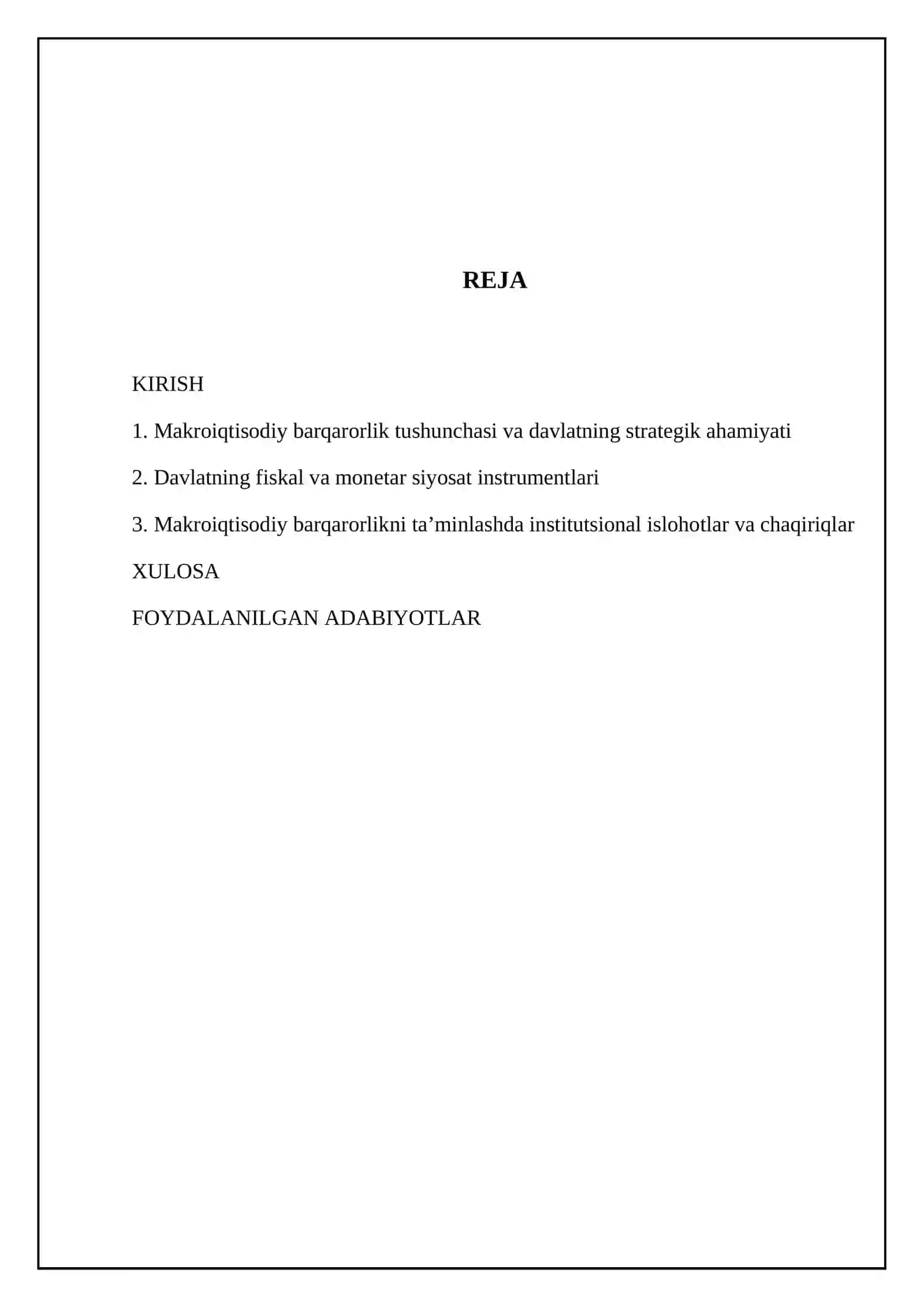 Davlatning Makroiqtisodiy Barqarorligini Taʼminlashdagi Roli va Instrumlentlari 2