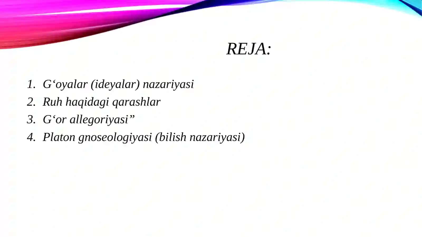 Platon falsafasi 2