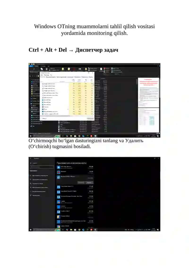 Windows OTning muammolarini tahlil qilish vositasi yordamida monitoring qilish 2