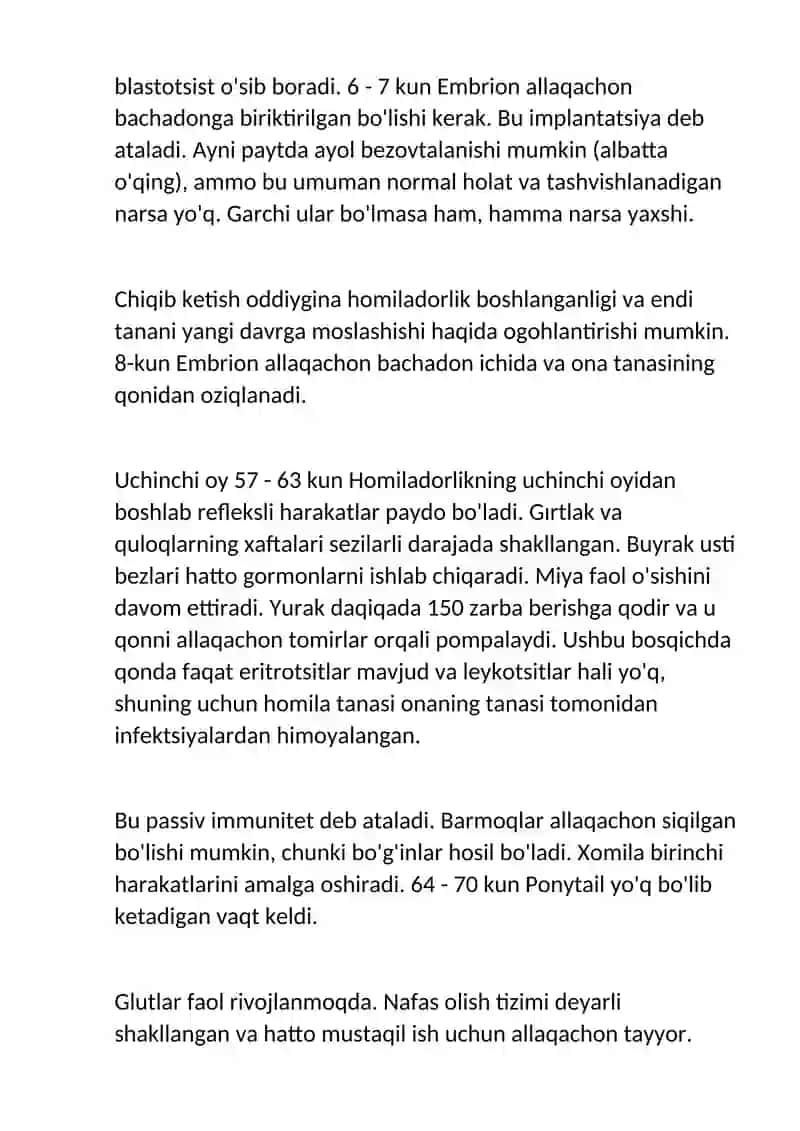 Odam embriogenezining qaltis davri 2