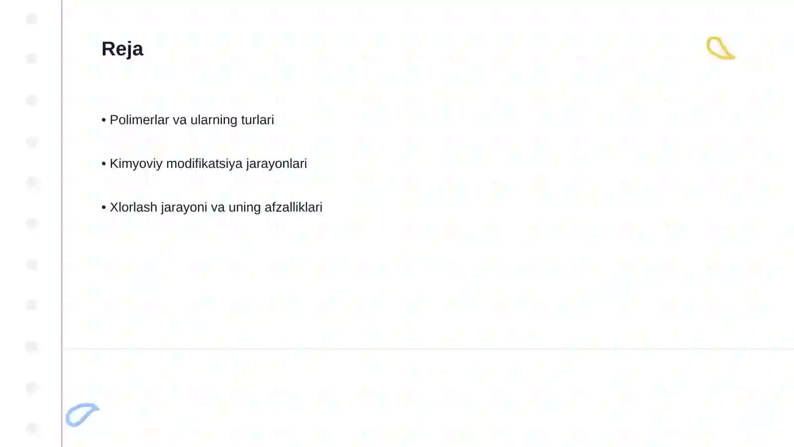 Polimerlarning kimyoviy modifikasiyasi masalan xlorlash sulfolash 2