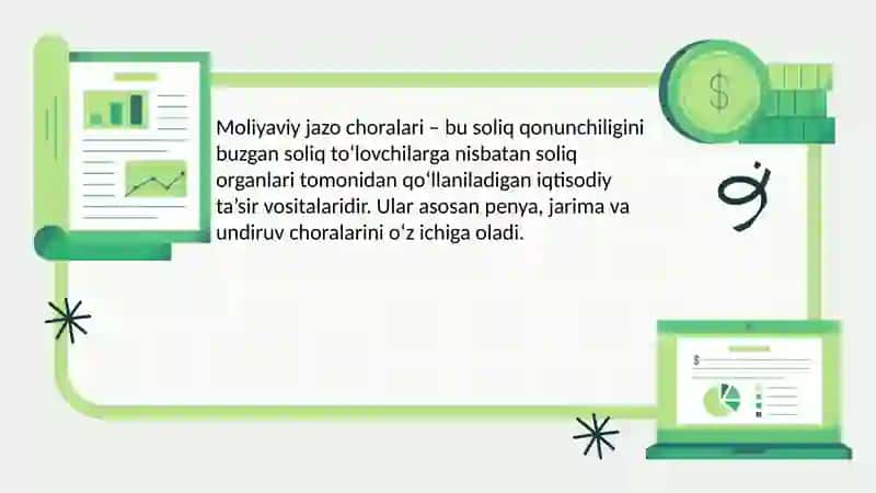 Soliq amaliyotida moliyaviy jazo choralarini qo‘llash tartiblari 2