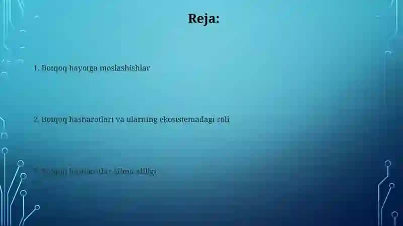 Botqoq Hayotga Moslashishlar 2