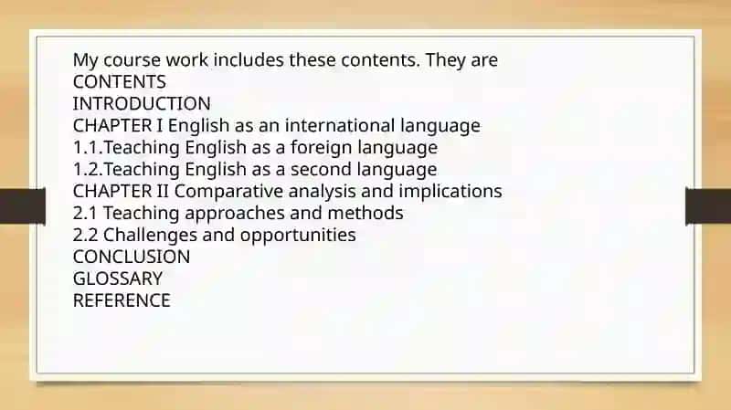 Comparative analysis of English as a foreign language and as a second language 2