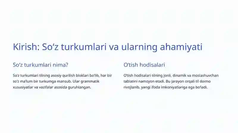 Soʻz turkumlari oʻrtasidagi oʻtish hodisalari 2