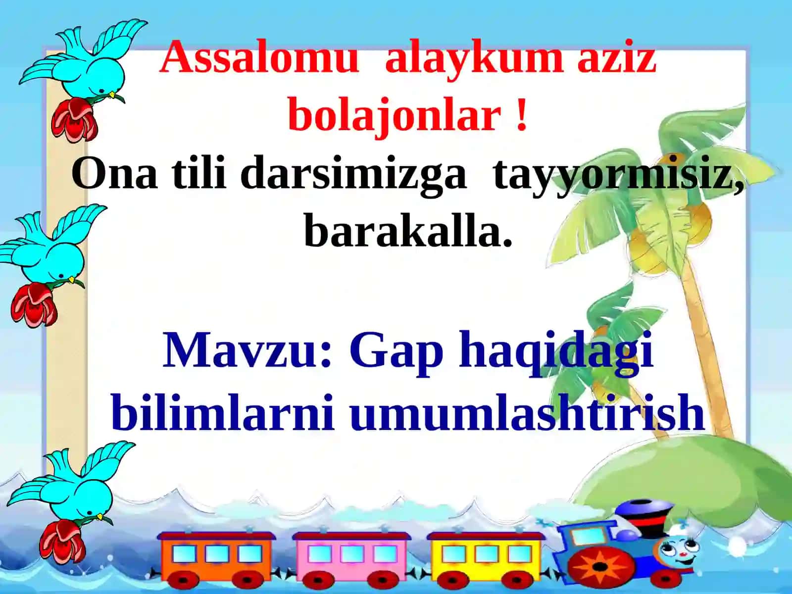 Gap haqidagi bilimlarni umumlashtirish 2