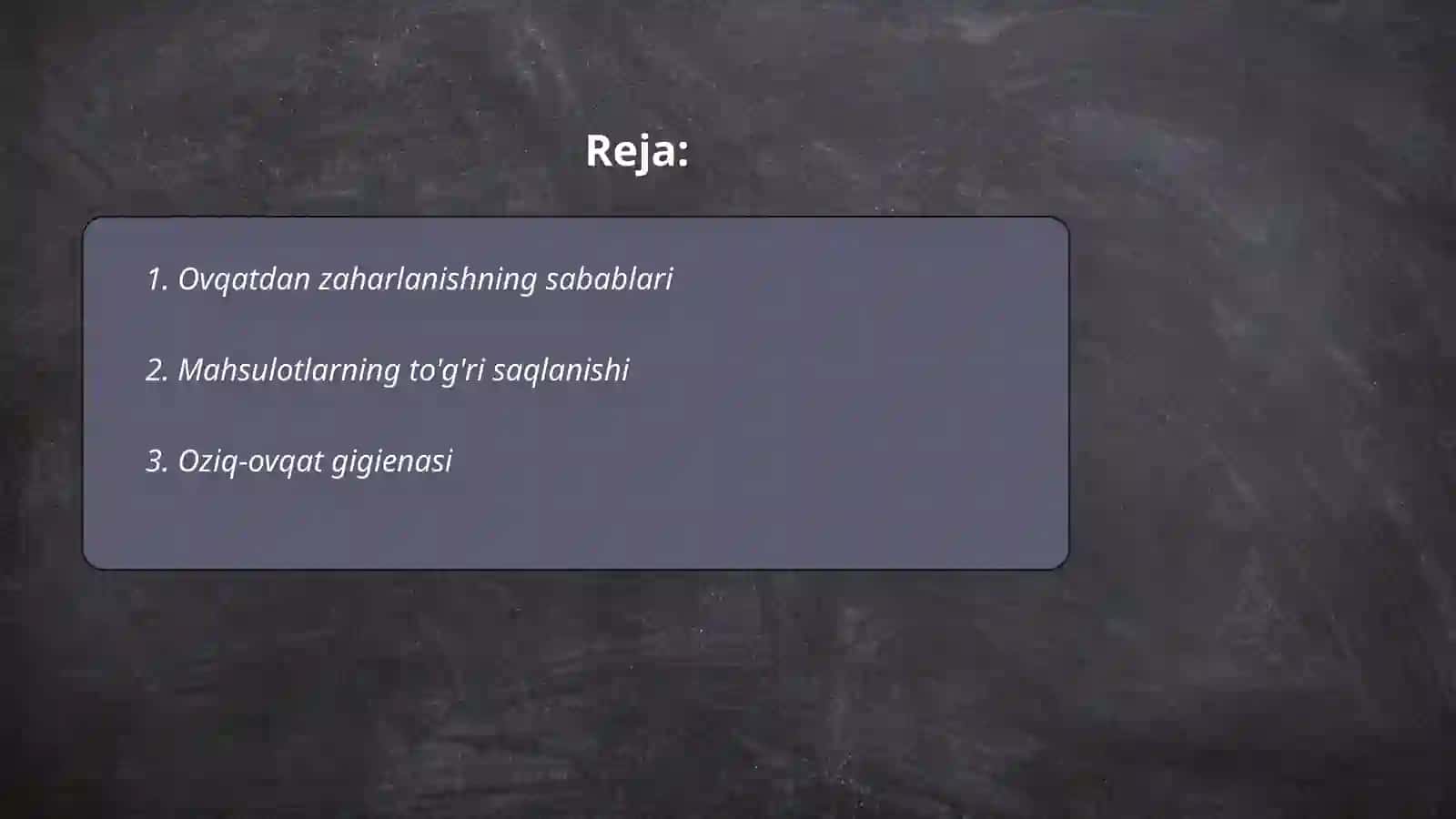 Ovqatdan zaharlanishlar va ularning profilaktikasi 2