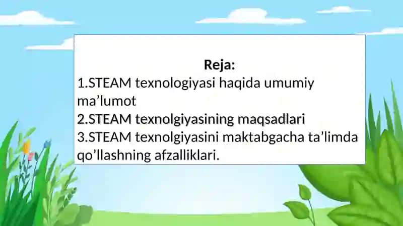 Maktabgacha ta'limda STEAM ta'lim texnologiyasi 2