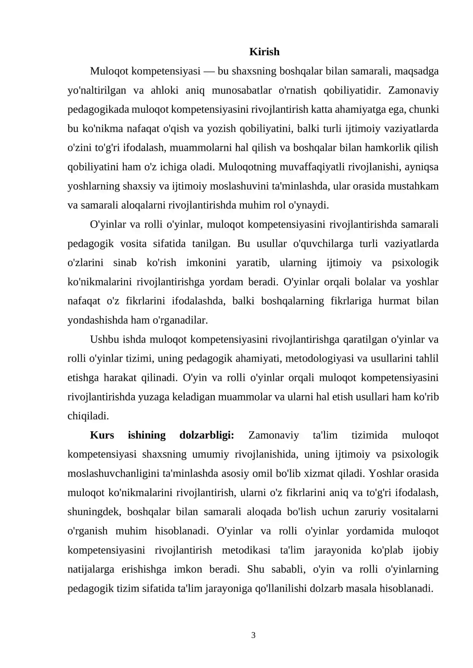 MULOQOT KOMPETENSIYASINI RIVOJLANTIRUVCHI O'YIN VA ROLLI O'YINLAR TIZIMI 2