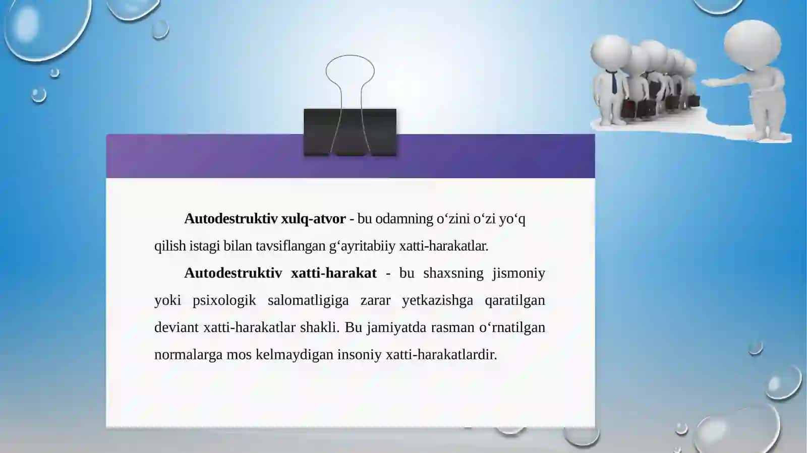 Voyagayetmaganlarda autodestruktiv xulq-atvor profilaktikasi 2
