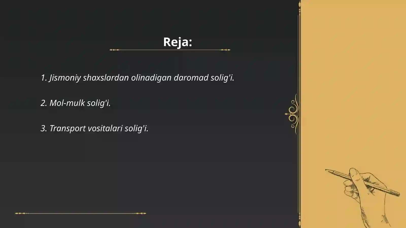 Jismoniy shaxslardan undiriladigan soliqlarga tavsif 2
