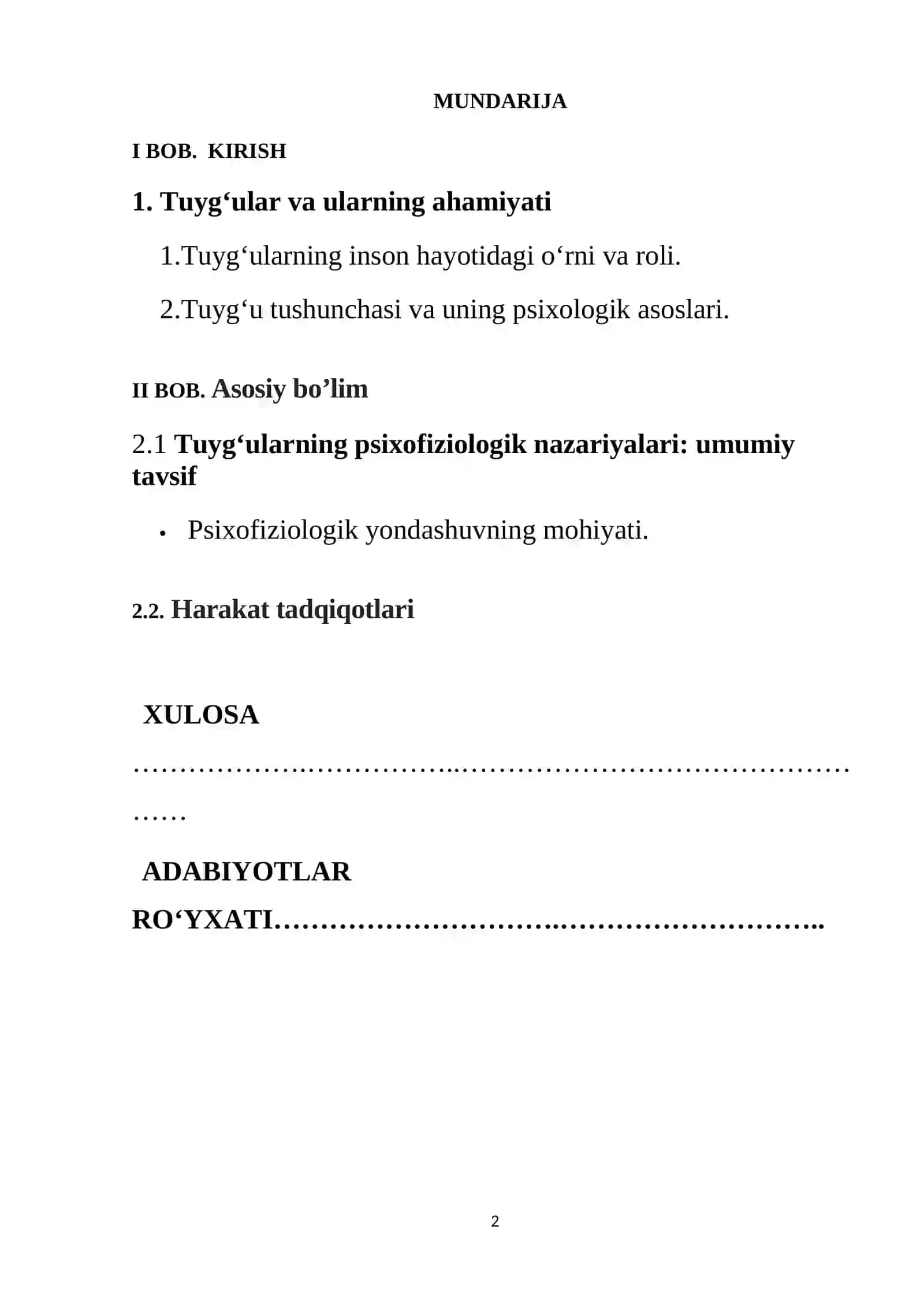 Umumiy psixologiya fanidan tayyorlagan KURS ISHI 2