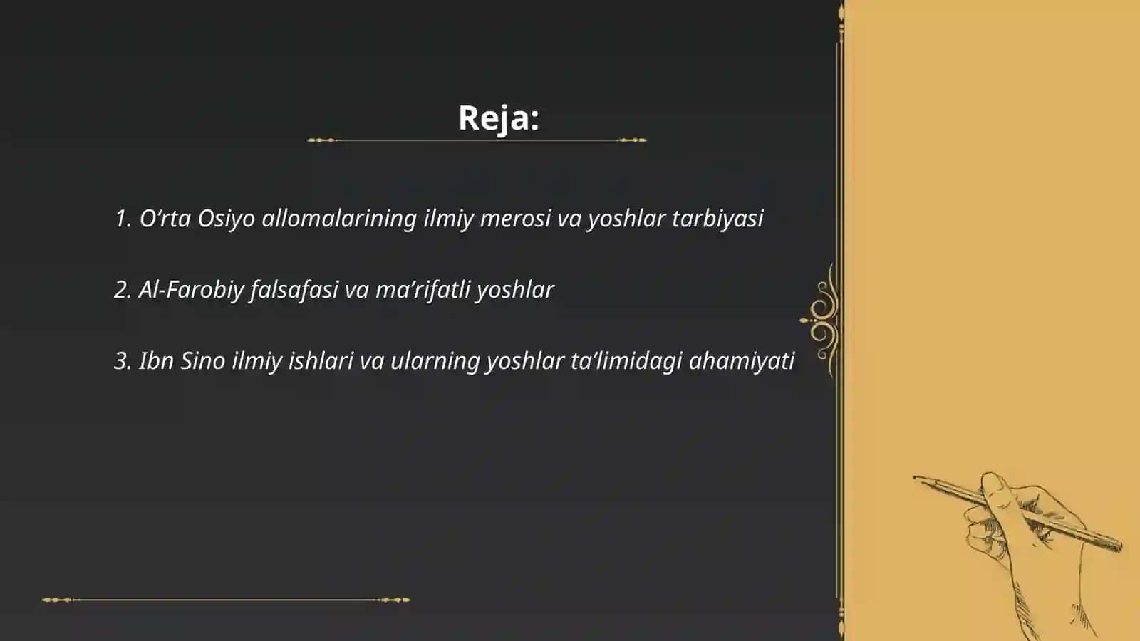 Oʻrta Osiyo allomalarining ilmiy merosi va yoshlar tarbiyasi 2