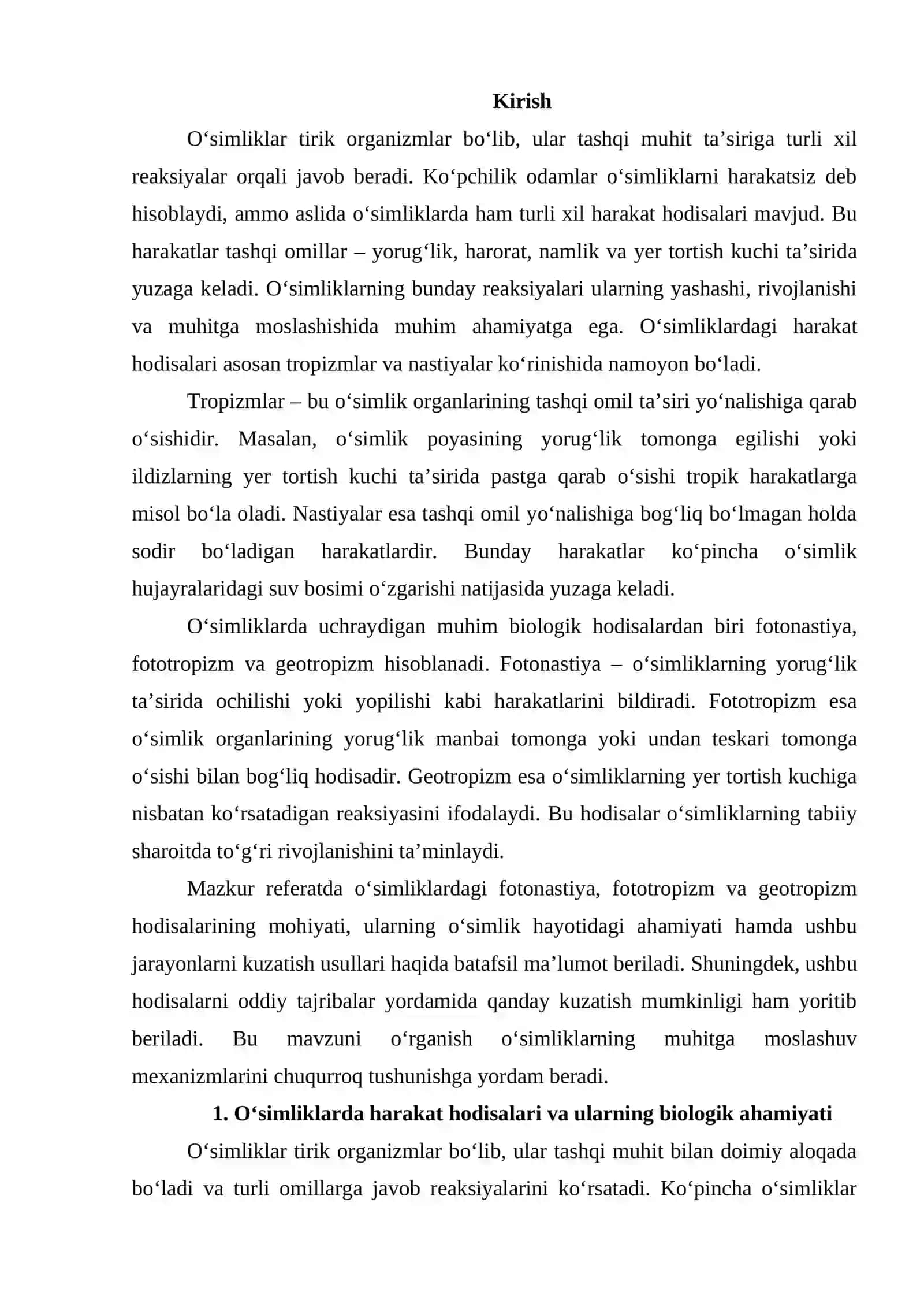 O‘simliklardagi fotonastiya, fototropizm va geotropizm hodisalarini kuzatish 2