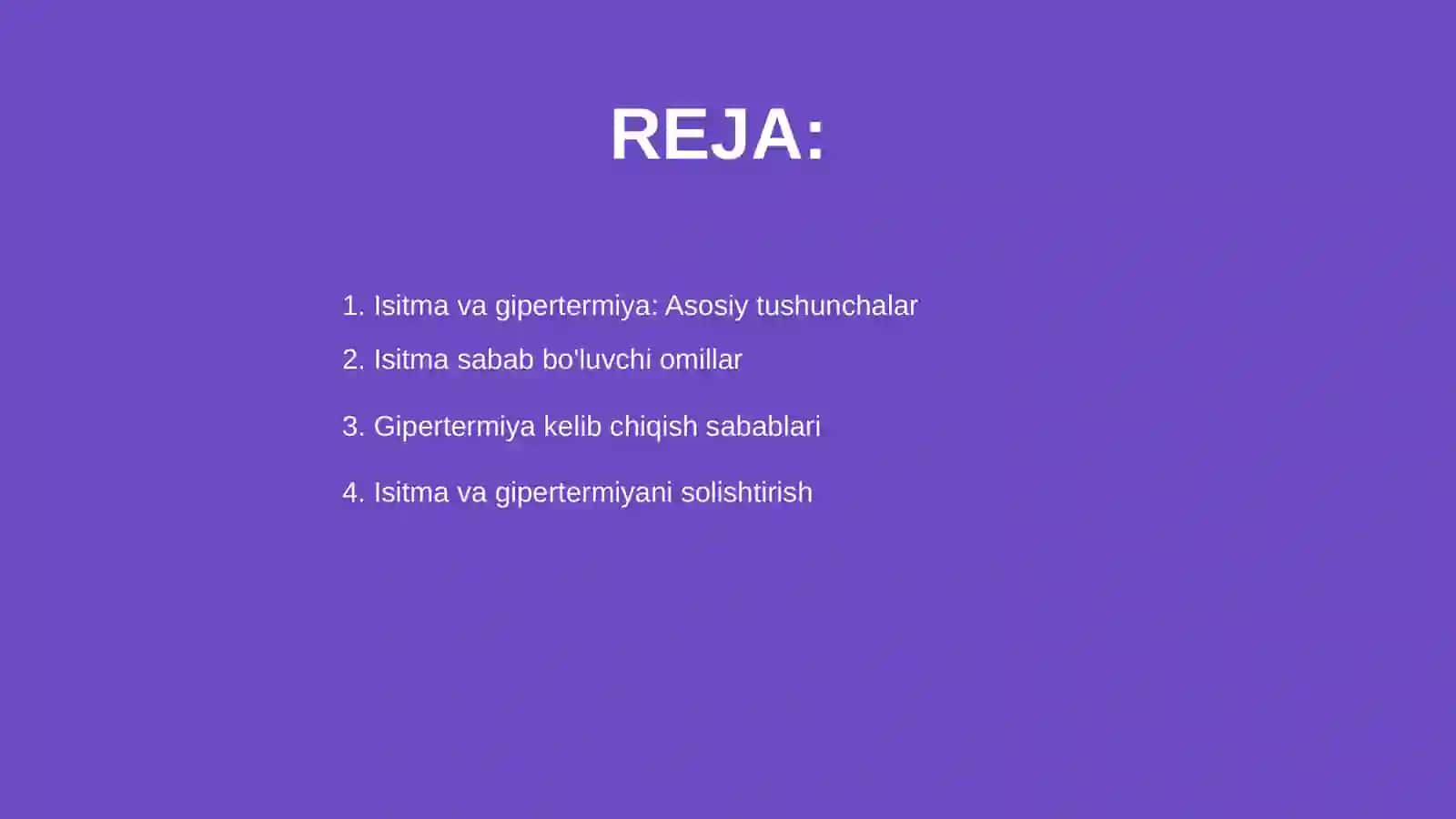 Isitmaning gipertermiyadan farqlovchi xossalari 2