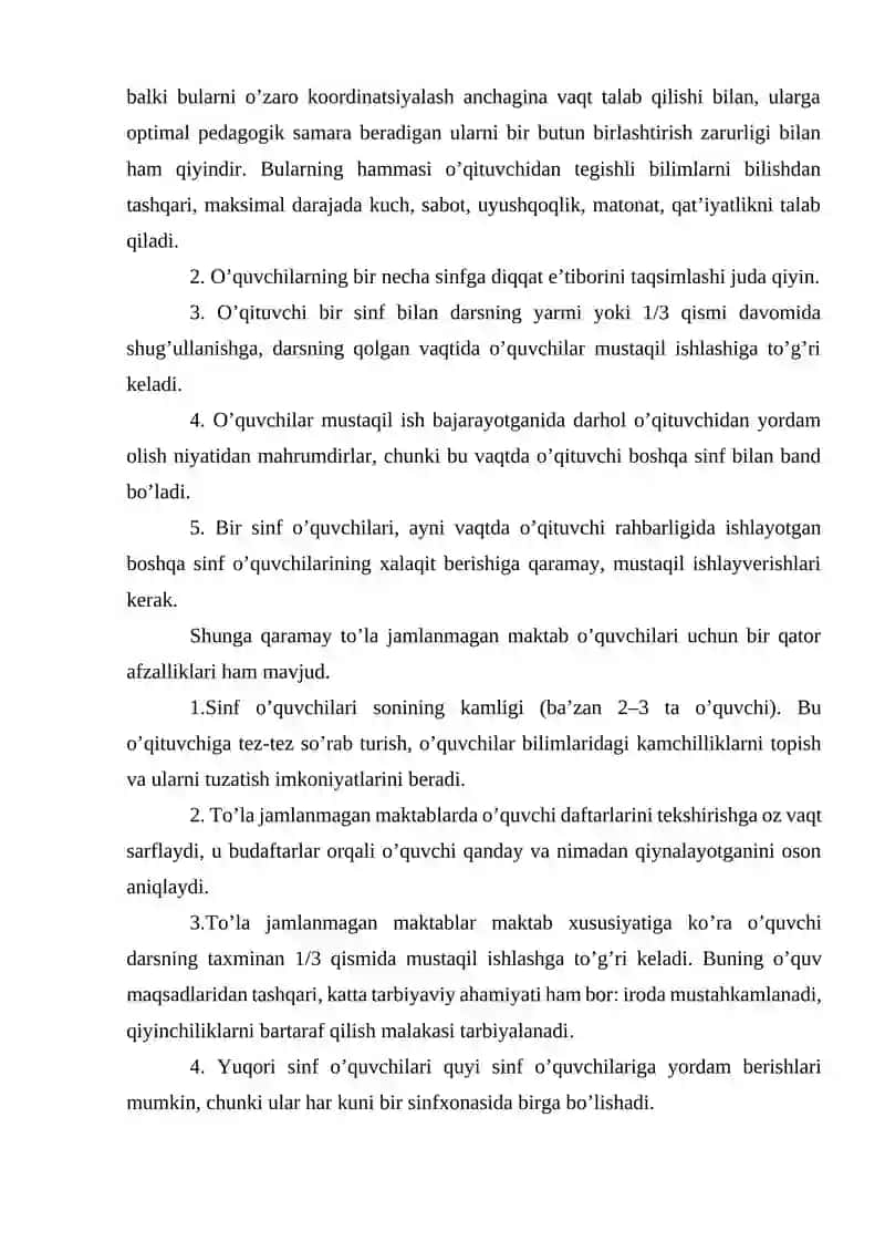 Oz komplektli maktablarda matematika o’qitish xususiyatlari 2
